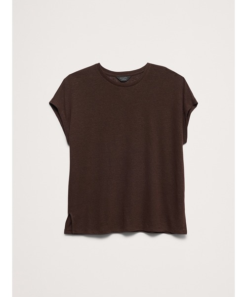 BANANA REPUBLIC FACTORY STORE(バナナリパブリック ファクトリーストア)の「BANANA REPUBLIC FACTORY STORE リネンブレンド キャップスリーブ Tシャツ(Tシャツ/カットソー・レディース・ベージュ/ネイビー/ホワイト/ブラウン/エメラルド・M/XS/S/L)」の13枚目の写真