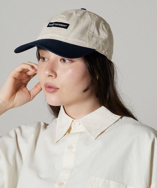 OK YESTERDAY(オッケーイエスタデイ)の「OK YESTERDAY / オーケー イエスタデイ 2トーンベースボールキャップ / Two-Tone Baseball Cap 2026年 夏 夏服(キャップ・メンズ・ブラック/ネイビー/レッド・FREE)」の20枚目の写真