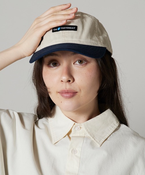 OK YESTERDAY(オッケーイエスタデイ)の「OK YESTERDAY / オーケー イエスタデイ 2トーンベースボールキャップ / Two-Tone Baseball Cap 2026年 夏 夏服(キャップ・メンズ・ブラック/ネイビー/レッド・FREE)」の17枚目の写真