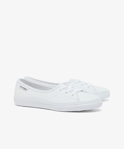LACOSTE（ラコステ）の「レディース MEDIAN LTH 126 1 SFA バレエシューズ スニーカー（スニーカー・レディース・ホワイト/ブラック×ホワイト・23.5cm/24.0cm/23.0cm/22.5cm/25.5cm/24.5cm）」の11枚目の写真