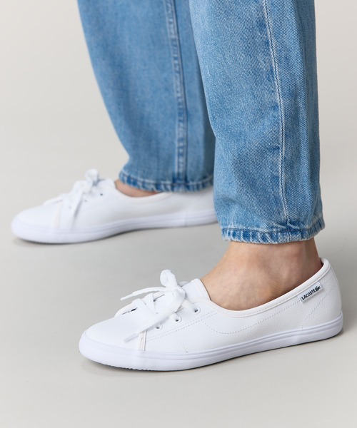 LACOSTE（ラコステ）の「レディース MEDIAN LTH 126 1 SFA バレエシューズ スニーカー（スニーカー・レディース・ホワイト/ブラック×ホワイト・23.5cm/24.0cm/23.0cm/22.5cm/25.5cm/24.5cm）」の2枚目の写真