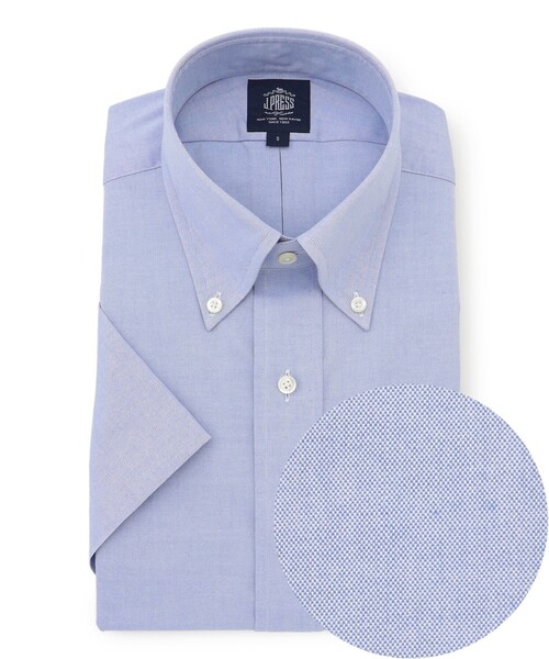 J.PRESS(ジェイプレス)の「【PREMIUM PLEATS / 形態安定】ピンオックス 半袖シャツ / B.D.(シャツ/ブラウス・メンズ・ホワイト系/ダルブルー系・SMALL/MEDIUM/LARGE/X-LARGE)」の2枚目の写真