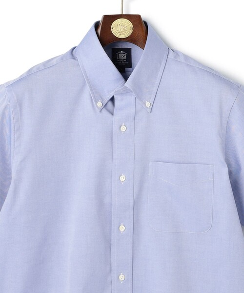 J.PRESS(ジェイプレス)の「【PREMIUM PLEATS / 形態安定】ピンオックス 半袖シャツ / B.D.(シャツ/ブラウス・メンズ・ホワイト系/ダルブルー系・SMALL/MEDIUM/LARGE/X-LARGE)」の5枚目の写真