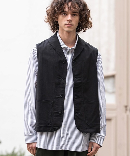 CAMBIO（カンビオ）の「mcg3791- ショールカラーチノワーカーズベスト(HLCM0242)（ベスト・メンズ・ブラック/ネイビー/ベージュ・M/S/L）」の17枚目の写真