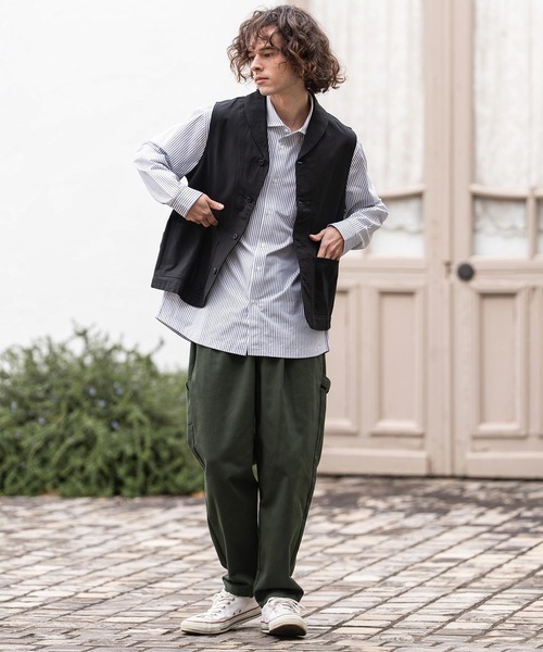 CAMBIO（カンビオ）の「mcg3791- ショールカラーチノワーカーズベスト(HLCM0242)（ベスト・メンズ・ブラック/ネイビー/ベージュ・M/S/L）」の19枚目の写真