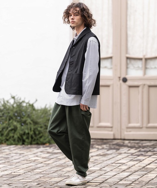 CAMBIO（カンビオ）の「mcg3791- ショールカラーチノワーカーズベスト(HLCM0242)（ベスト・メンズ・ブラック/ネイビー/ベージュ・M/S/L）」の20枚目の写真