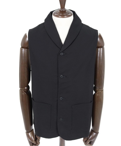 CAMBIO（カンビオ）の「mcg3791- ショールカラーチノワーカーズベスト(HLCM0242)（ベスト・メンズ・ブラック/ネイビー/ベージュ・M/S/L）」の4枚目の写真