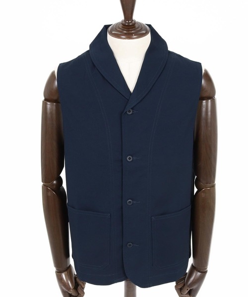 CAMBIO（カンビオ）の「mcg3791- ショールカラーチノワーカーズベスト(HLCM0242)（ベスト・メンズ・ブラック/ネイビー/ベージュ・M/S/L）」の5枚目の写真