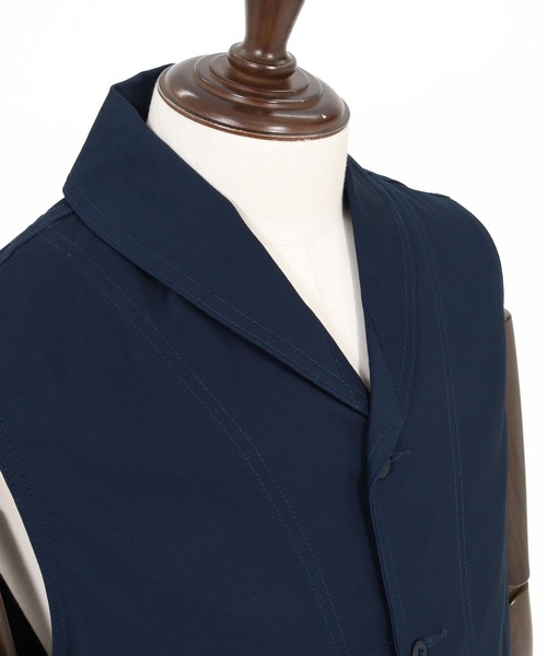 CAMBIO（カンビオ）の「mcg3791- ショールカラーチノワーカーズベスト(HLCM0242)（ベスト・メンズ・ブラック/ネイビー/ベージュ・M/S/L）」の7枚目の写真