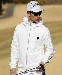【DIVINER GOLF】裏毛テープ使いジップパーカー メンズ フルジップ ゴルフウェア スウェット 春服