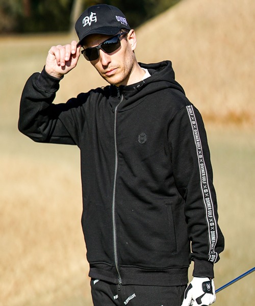 JOKER(ジョーカー)の「【DIVINER GOLF】裏毛テープ使いジップパーカー メンズ フルジップ ゴルフウェア スウェット 春服(パーカー・メンズ・ホワイト/ブラック/杢グレー・M/L/XL/XXL)」の1枚目の写真