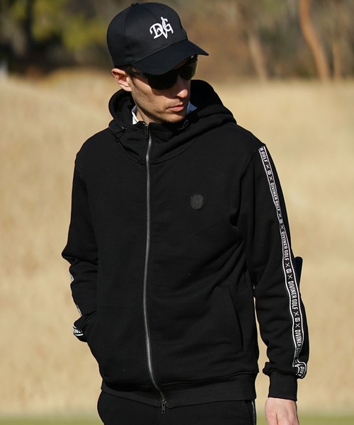 JOKER(ジョーカー)の「【DIVINER GOLF】裏毛テープ使いジップパーカー メンズ フルジップ ゴルフウェア スウェット 春服(パーカー・メンズ・ホワイト/ブラック/杢グレー・M/L/XL/XXL)」の7枚目の写真