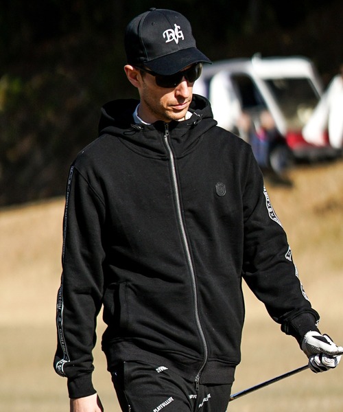 JOKER(ジョーカー)の「【DIVINER GOLF】裏毛テープ使いジップパーカー メンズ フルジップ ゴルフウェア スウェット 春服(パーカー・メンズ・ホワイト/ブラック/杢グレー・M/L/XL/XXL)」の5枚目の写真