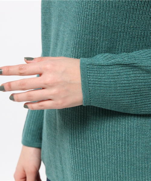 LBC（エルビーシー）の「12G畦Vネックプルオーバー（ニット/セーター・レディース・オレンジ/ベージュ/チャコールグレー/グリーン・MEDIUM/LARGE）」の12枚目の写真