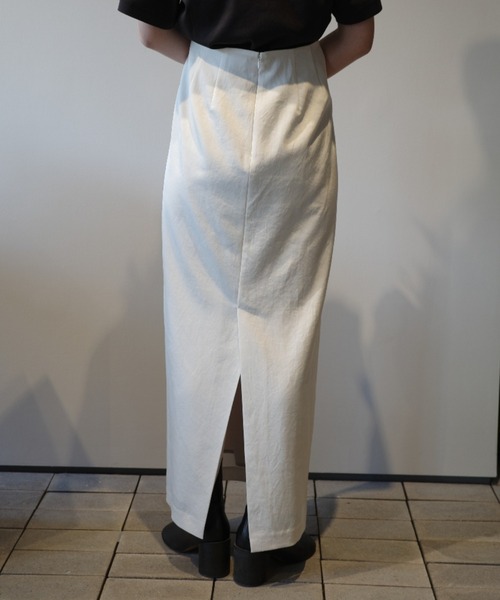 CLANE（クラネ）の「CLANE LOW WAIST STRAIGHT SKIRT（スカート・レディース・オフホワイト/ブラック・1/2）」の3枚目の写真