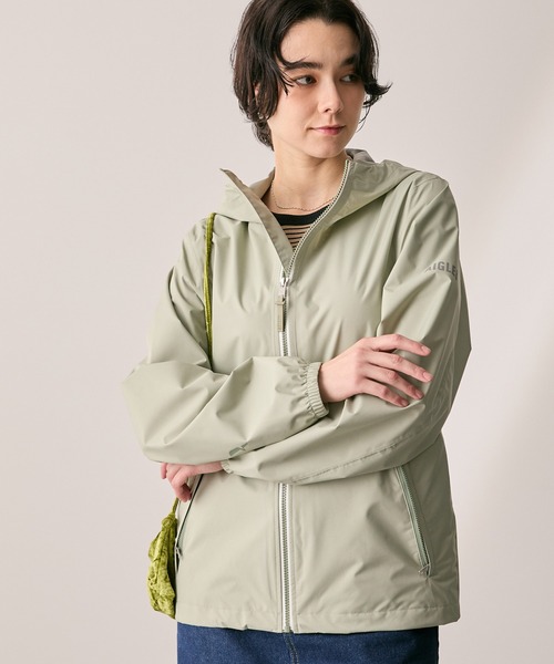 AIGLE(エーグル)の「全天候型 透湿防水 パッカブル フーデッドジャケット(マウンテンパーカー・レディース・ダークブルー/イエロー/ダークネイビー/ピンク/モスグリーン/グリーン/カーキ/ブラック・M/L/S/XXL/XL)」の3枚目の写真