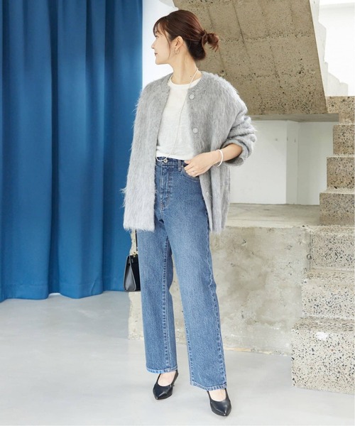 SLOBE IENA（スローブイエナ）の「《追加》スラブ天竺5分袖TEE（Tシャツ/カットソー・レディース・ホワイト/ライトグリーン/ブラック/ダークパープル・FREE）」の22枚目の写真