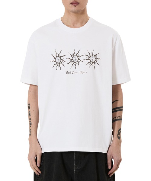 OY（オーワイ）の「『OY/オーワイ』TRIPLE SUN TEE /トリプルサンTシャツ（Tシャツ/カットソー・メンズ・ホワイト/ブラック・L/M）」の9枚目の写真
