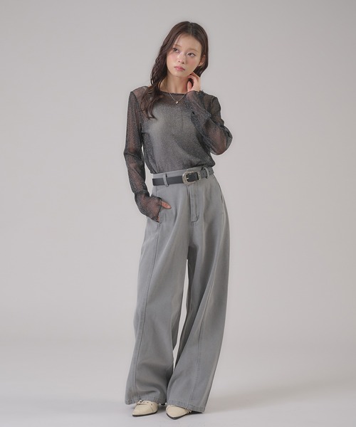 apres jour mignon(アプレジュールミニョン)の「バレルレックデニムアソートパンツ(デニムパンツ・レディース・ピンク/ブルー系その他/グレー・MEDIUM/LARGE/SMALL)」の9枚目の写真