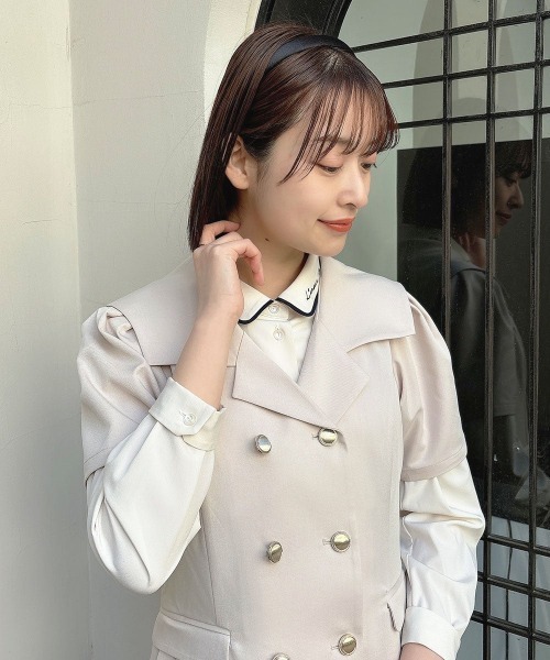 F i.n.t(フィント)の「テーラードセーラー衿ワンピース/fint フィント(ワンピース・レディース・アイボリー/ネイビー・FREE)」の8枚目の写真