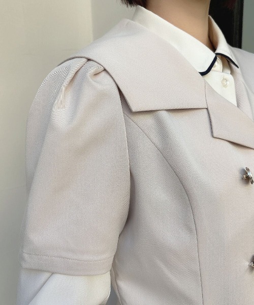 F i.n.t(フィント)の「テーラードセーラー衿ワンピース/fint フィント(ワンピース・レディース・アイボリー/ネイビー・FREE)」の11枚目の写真