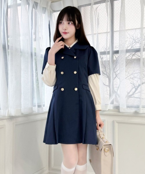 F i.n.t(フィント)の「テーラードセーラー衿ワンピース/fint フィント(ワンピース・レディース・アイボリー/ネイビー・FREE)」の14枚目の写真