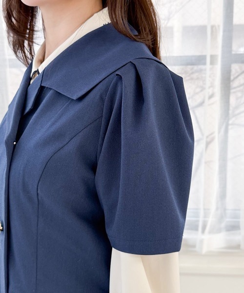 F i.n.t(フィント)の「テーラードセーラー衿ワンピース/fint フィント(ワンピース・レディース・アイボリー/ネイビー・FREE)」の20枚目の写真