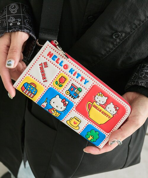 ear PAPILLONNER(イアパピヨネ)の「【HELLO KITTY(ハローキティ)×ear】ロングウォレット/長財布(財布・レディース・ホワイト/ブラック・FREE)」の1枚目の写真