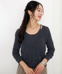 重ね着風 自然に 美しく 大人キャミニット