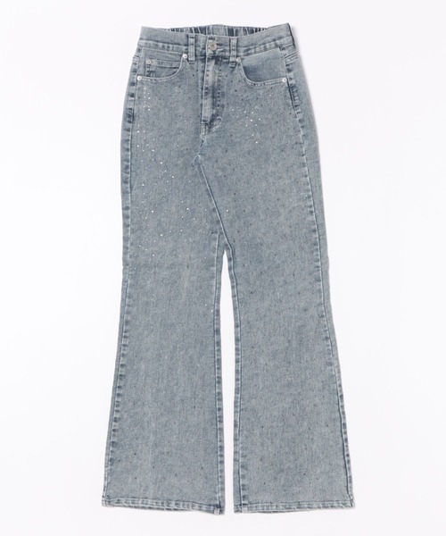 P.V.T(ピーブイティー)の「ストレッチフレアキラキラデニムパンツ(デニムパンツ・レディース・Black/サックスブルー系/Navy・M)」の10枚目の写真