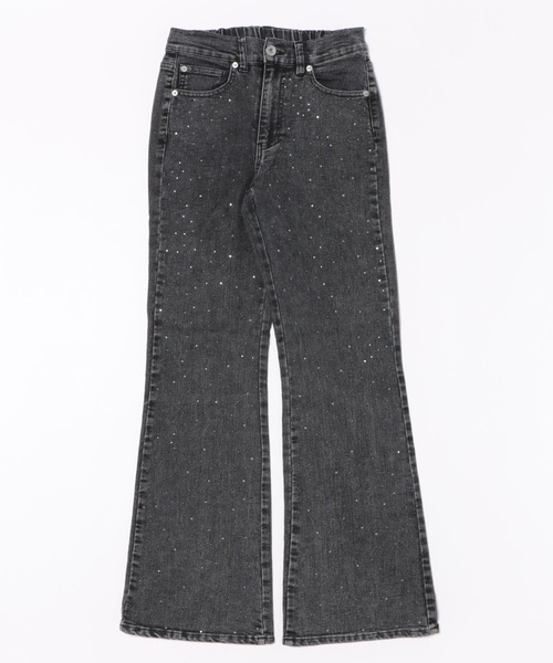 P.V.T(ピーブイティー)の「ストレッチフレアキラキラデニムパンツ(デニムパンツ・レディース・Black/サックスブルー系/Navy・M)」の9枚目の写真