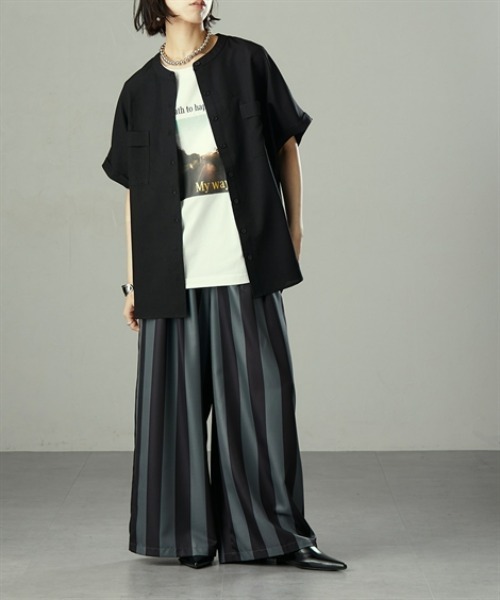 Soiunique（スワユニーク）の「【接触冷感・吸水速乾】 ひんやり素材フォトプリント半袖Tシャツ ［Soiunique］（Tシャツ/カットソー・レディース・ブラウン/オフホワイト/チャコール・M/L/LL）」の5枚目の写真