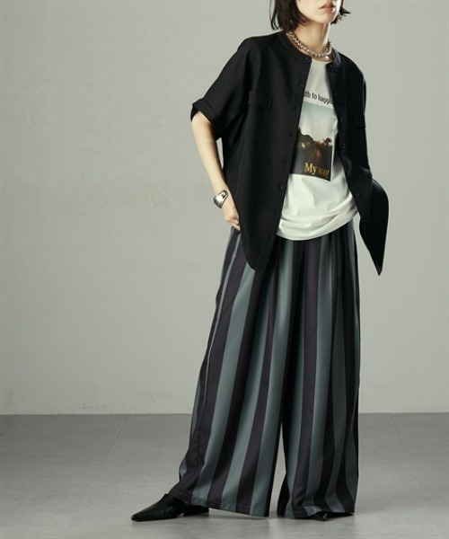 Soiunique（スワユニーク）の「【接触冷感・吸水速乾】 ひんやり素材フォトプリント半袖Tシャツ ［Soiunique］（Tシャツ/カットソー・レディース・ブラウン/オフホワイト/チャコール・M/L/LL）」の6枚目の写真