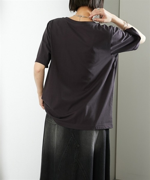 Soiunique（スワユニーク）の「【接触冷感・吸水速乾】 ひんやり素材フォトプリント半袖Tシャツ ［Soiunique］（Tシャツ/カットソー・レディース・ブラウン/オフホワイト/チャコール・M/L/LL）」の15枚目の写真