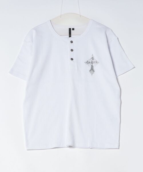 8(eight)(エイト)の「ライトストーンテレコヘンリーTシャツ(Tシャツ/カットソー・メンズ・ブラック系その他/ブラック/ホワイト系その他/ホワイト・LARGE/MEDIUM)」の16枚目の写真