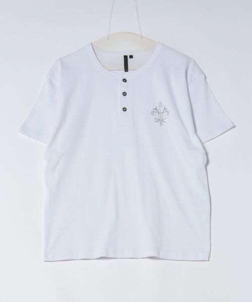 8(eight)(エイト)の「ライトストーンテレコヘンリーTシャツ(Tシャツ/カットソー・メンズ・ブラック系その他/ブラック/ホワイト系その他/ホワイト・LARGE/MEDIUM)」の17枚目の写真