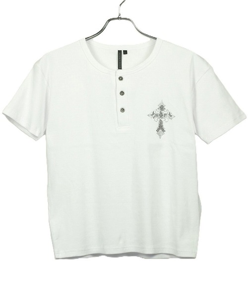 8(eight)(エイト)の「ライトストーンテレコヘンリーTシャツ(Tシャツ/カットソー・メンズ・ブラック系その他/ブラック/ホワイト系その他/ホワイト・LARGE/MEDIUM)」の13枚目の写真