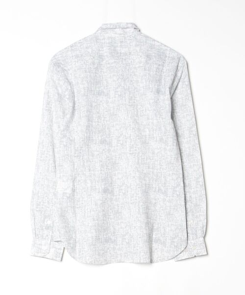 HIGH STREET（ハイストリート）の「HIGH STREET∴ブラッシュプリントサッカーショートウイングシャツ（シャツ/ブラウス・メンズ・サックスブルー/ライトグレー・S/M/L）」の3枚目の写真