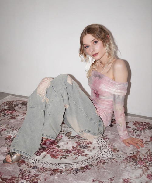 IMARI(イマリ)の「【 IMARI / イマリ 】 ダメージ デニム パンツ(デニムパンツ・レディース・ブルー・S/M)」の7枚目の写真