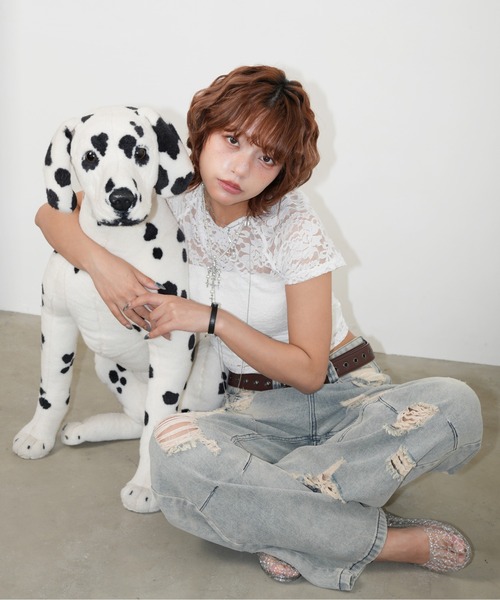 IMARI(イマリ)の「【 IMARI / イマリ 】 ダメージ デニム パンツ(デニムパンツ・レディース・ブルー・S/M)」の11枚目の写真
