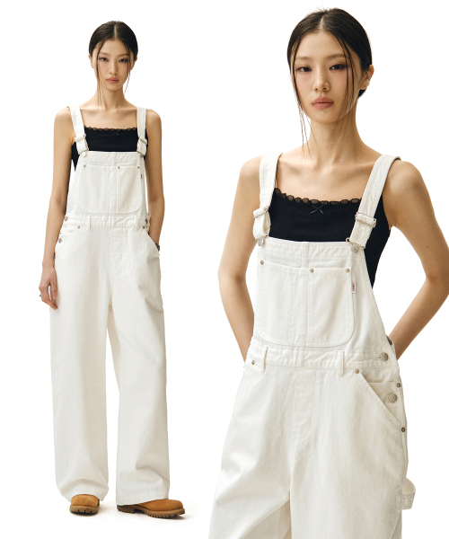 DECET WOMEN(デケット ウーマン)の「Signature Bib Overalls DCWOP001WHITE(サロペット/オーバーオール・レディース・その他・F)」の1枚目の写真