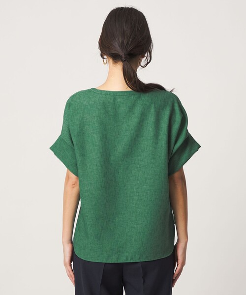 A DAY IN THE LIFE UNITED ARROWS(アデイインザライフユナイテッドアローズ)の「リネンライク キーネック ドルマンブラウス <A DAY IN THE LIFE>(シャツ/ブラウス・レディース・ケリーグリーン/コバルトブルー/オレンジ/ブラック・FREE)」の14枚目の写真