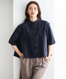 MICHEL KLEIN（ミッシェル・クラン）の「バンドカラーテントラインシャツ（シャツ/ブラウス）」