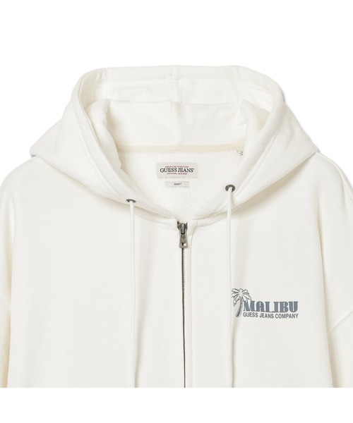 GUESS JEANS(ゲスジーンズ)の「GUESS JEANS Boxy Zip Hoodie パーカー フーディー ジップアップ バックプリント(パーカー・メンズ・ホワイト/ブルー・SMALL/MEDIUM/LARGE/X-LARGE/XX-LARGE)」の6枚目の写真
