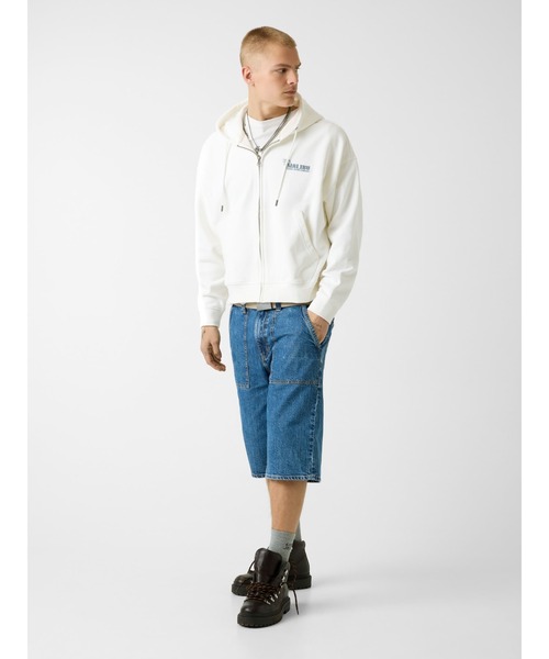 GUESS JEANS(ゲスジーンズ)の「GUESS JEANS Boxy Zip Hoodie パーカー フーディー ジップアップ バックプリント(パーカー・メンズ・ホワイト/ブルー・SMALL/MEDIUM/LARGE/X-LARGE/XX-LARGE)」の15枚目の写真
