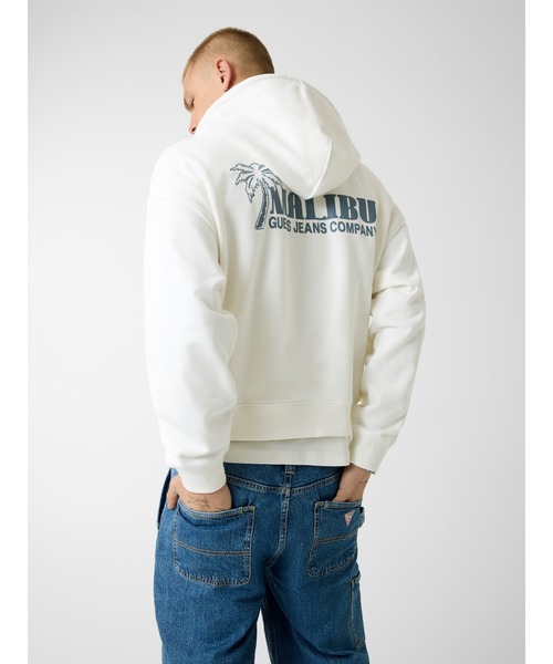 GUESS JEANS(ゲスジーンズ)の「GUESS JEANS Boxy Zip Hoodie パーカー フーディー ジップアップ バックプリント(パーカー・メンズ・ホワイト/ブルー・SMALL/MEDIUM/LARGE/X-LARGE/XX-LARGE)」の16枚目の写真