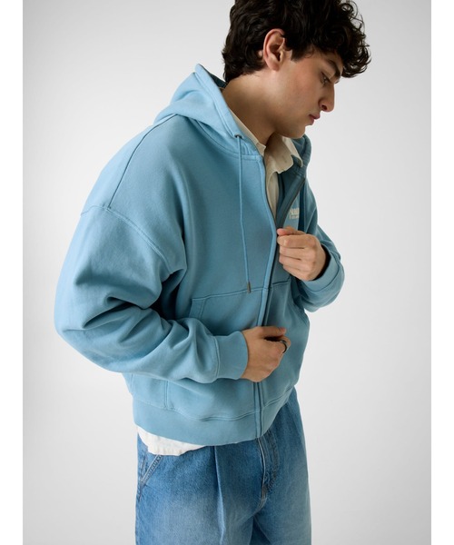 GUESS JEANS(ゲスジーンズ)の「GUESS JEANS Boxy Zip Hoodie パーカー フーディー ジップアップ バックプリント(パーカー・メンズ・ホワイト/ブルー・SMALL/MEDIUM/LARGE/X-LARGE/XX-LARGE)」の13枚目の写真