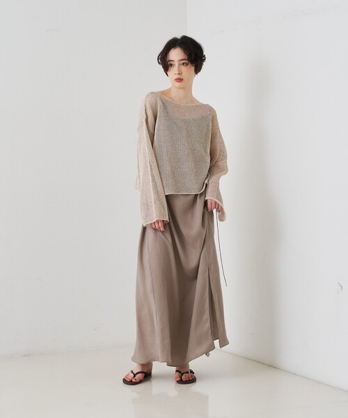 Rouge vif(ルージュヴィフ)の「キュプラフィブリルキャミワンピース/夏服/オケージョン(ワンピース・レディース・グレー/グレイッシュベージュ・フリー)」の10枚目の写真