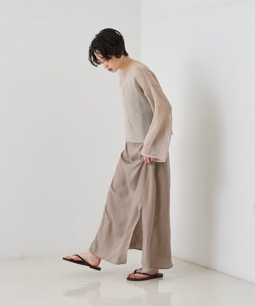Rouge vif(ルージュヴィフ)の「キュプラフィブリルキャミワンピース/夏服/オケージョン(ワンピース・レディース・グレー/グレイッシュベージュ・フリー)」の11枚目の写真