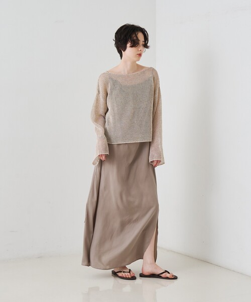 Rouge vif(ルージュヴィフ)の「キュプラフィブリルキャミワンピース/夏服/オケージョン(ワンピース・レディース・グレー/グレイッシュベージュ・フリー)」の15枚目の写真